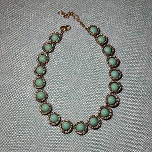 Vintage J. Crew Gold and Mint Necklace